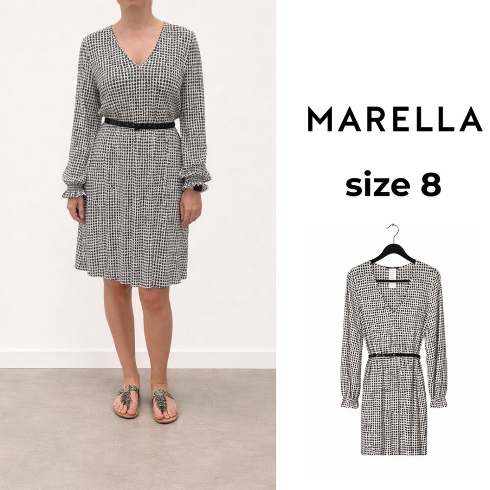 CUTE! Pennyblack Black and White Checkered Long Sleeve Dress